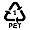 PET (01) - polyethylen terephthalat: Bruges bl.a. til sodavandsflasker